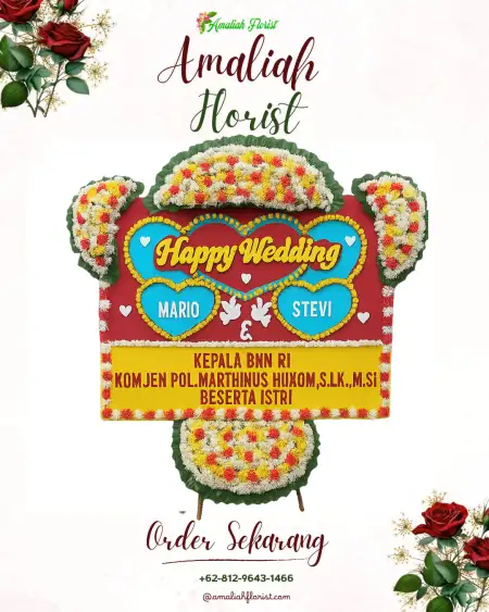 Papan Bunga Pernikahan cirangrang
